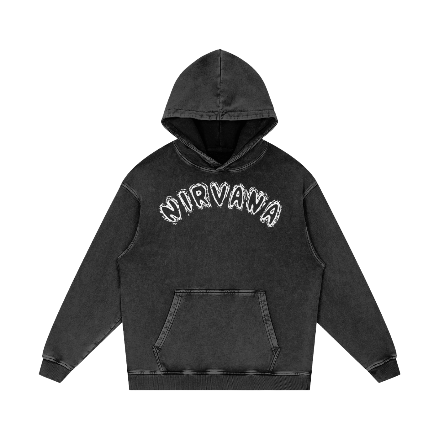 Nirvana Acid Wash Oversize Hoodie