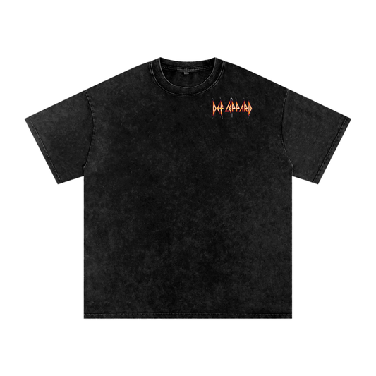 Def Leppard Acid Wash Oversize T-Shirt