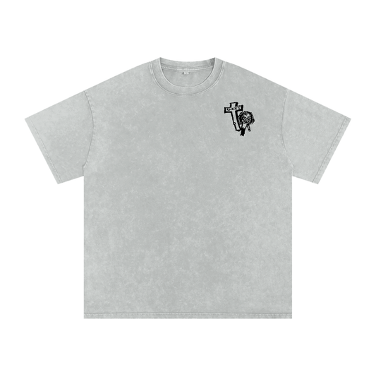 Tribute to Ozzy Acid Wash Oversize T-Shirt