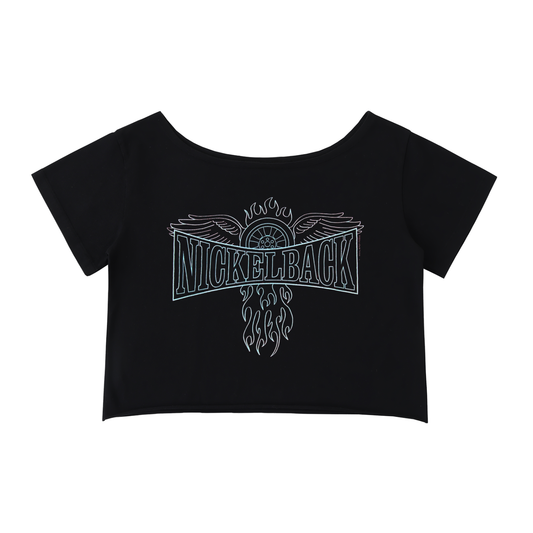 Nickelback Off-shoulder hem Crop top