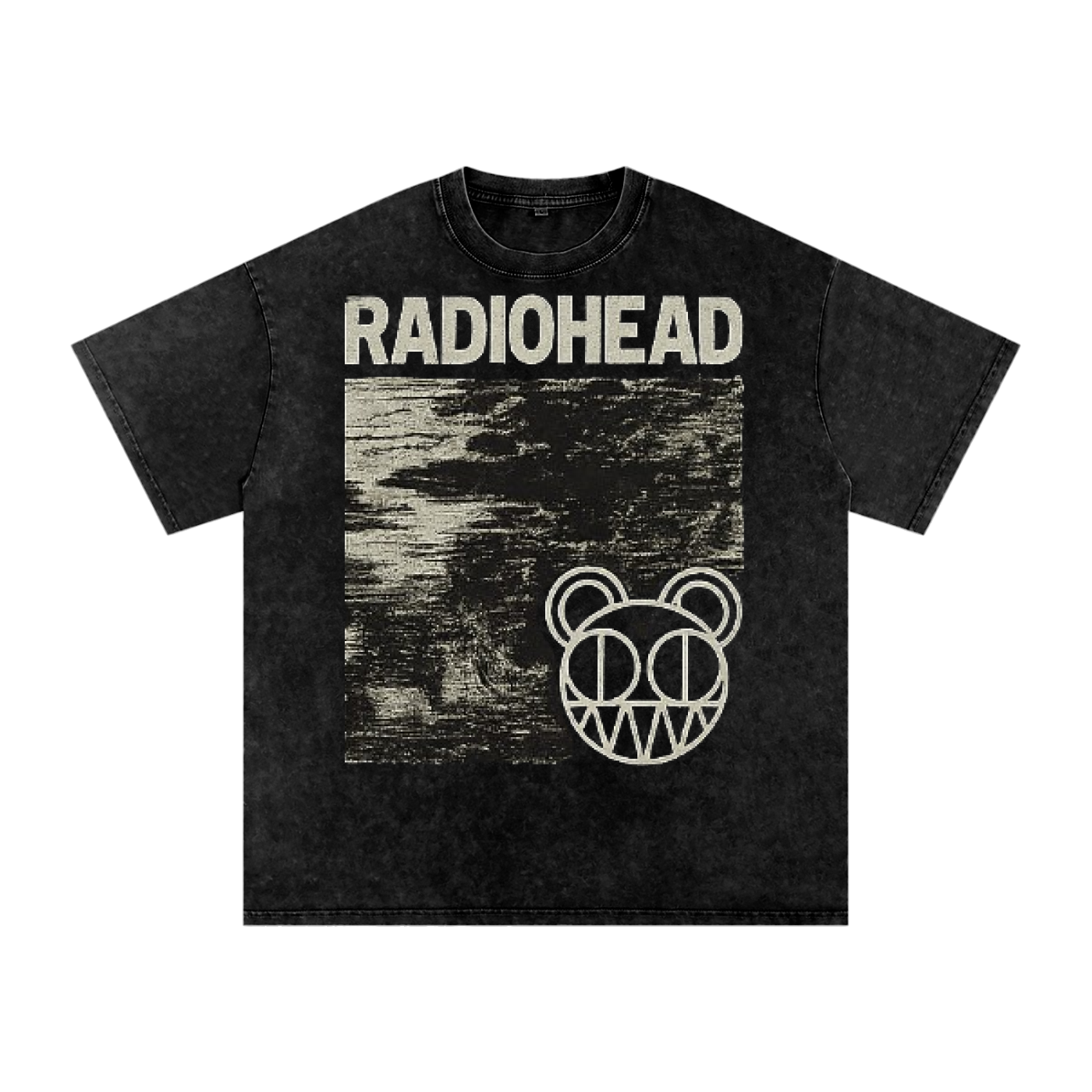 Radiohead Acid Wash Oversize T-Shirt
