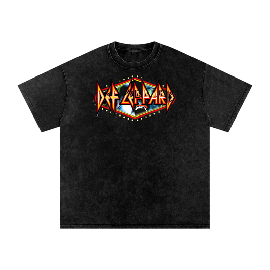 Def Leppard Acid Wash Oversize T-Shirt