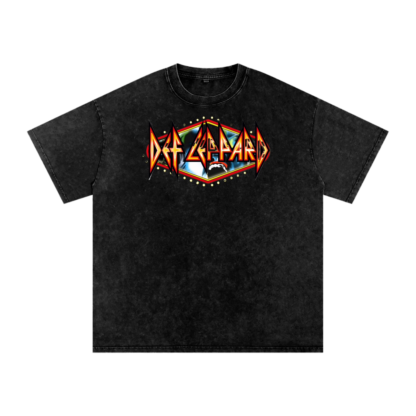 Def Leppard Acid Wash Oversize T-Shirt